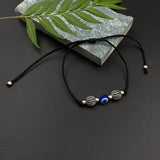 Evil Eye With Silver Beads Anklet