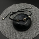 Spiral & Flower Charm Thread Anklet