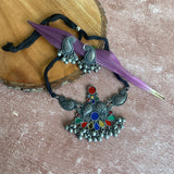 Mirror Paisley Choker & Ear Studs Set