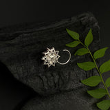 Ruby Bloomed Flower Nose Pin