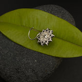 Bloomed Black Flower Nose Pin