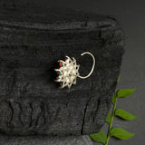 Red Bloomed Flower Nose Pin