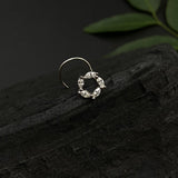 Zircon Swirl Nose Pin