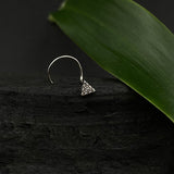 Zircon Pyramid Nose Pin