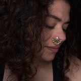 Jadau Chand Nose Pin