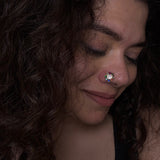 Navrattan Jadau Nose Pin