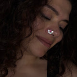 Ruby With Mother Of Pearl Nose Pin