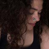 Emerald Star Jadau Nose Pin