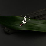 Silver Tribe Hanging Bead Nose Pin (pink)