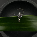 Silver Leaf Hanging Bead Nose Pin