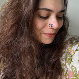 Black Marcasite Nose Pin