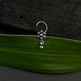Silver Flower Hanging Bead Nose Pin