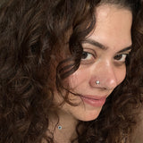 Zircon Silver Nose Pin