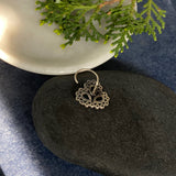 Emerald Floral Nose Pin