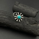 Turquoise Strokes Nose Pin