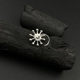 Turquoise Strokes Nose Pin