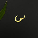Zircon String Nose Ring (Gold Plated)