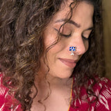 Sapphire Drop Nose Pin