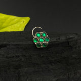 Green Marigold Nose Pin
