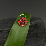 Red Marigold Nose Pin