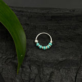 Turq Beads Nose Ring