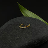 Zircon String Nose Ring (Gold Plated)