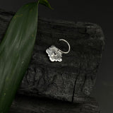 Hot Pink Kundan Flower Nose Pin