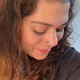 Ruby & Emerald Drop Nose Pin