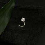 Square Zircon Nose Pin (Gold plated)