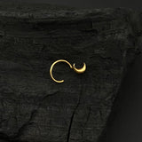 Tiny Crescent Moon Nose Pin (Gold Plated)