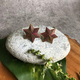 Red & Gold Ear Studs