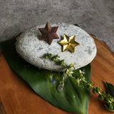 Red & Gold Ear Studs