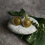 Round Gold Ear Studs