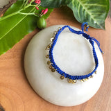 Blue Thread Sequins Bracelet
