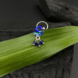 Blue Peacock Nose Pin