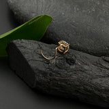 Big Single Diamond Nose Pin (rose gold plated)
