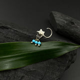 Turquoise Star Nose Pin
