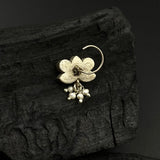 Turq Kundan Drop Nose Pin