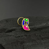 Kundan Peacock Nose Pin