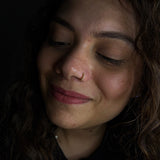 Zircon String Nose Ring (Gold Plated)