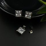 Square Pendant & Ear Studs Set
