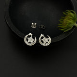 Crescent Moon & Stars Ear Studs