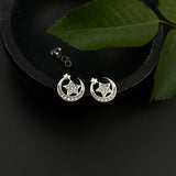 Crescent Moon & Stars Ear Studs