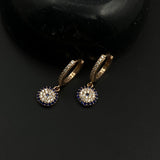 Gold Plated Evil Eye hoops