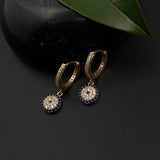 Gold Plated Evil Eye hoops