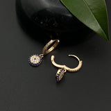 Gold Plated Evil Eye hoops