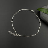 Classic Silver Beads Anklet