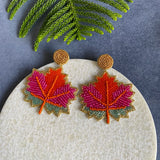 Trippy Maple Leaf Earrings