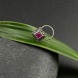 Ruby Marcasite Nose Pin