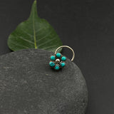 Turquoise Marigold Nose Pin
